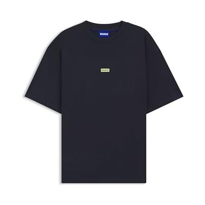 HUGO Herren Nalono Loose-Fit T-Shirt aus Baumwolle mit Logo-Artwork hinten HUGO Herren Nalono Loose-Fit T-Shirt aus Baumwolle mit Logo-Artwork hinten