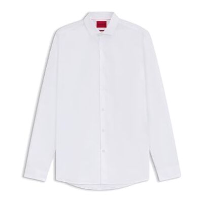 HUGO Herren Erondo Extra-Slim-fit Hemd aus Baumwoll-Popeline mit Cutaway-Kragen HUGO Herren Erondo Extra-Slim-fit Hemd aus Baumwoll-Popeline mit Cutaway-Kragen