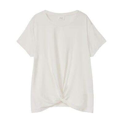 s.Oliver Fließendes T-Shirt mit Knoten-Detail und leichtem Glanz s.Oliver Fließendes T-Shirt mit Knoten-Detail und leichtem Glanz