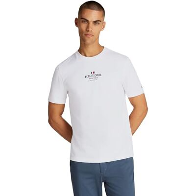 Tommy Hilfiger Herren T-Shirt Kurzarm mit Branding Tommy Hilfiger Herren T-Shirt Kurzarm mit Branding