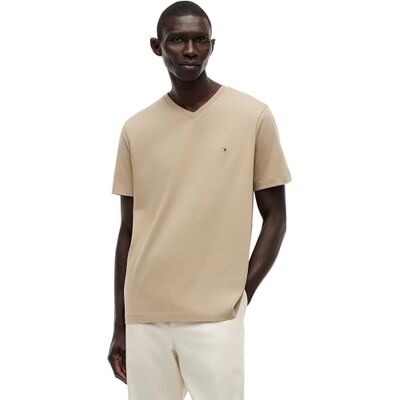 Tommy Hilfiger Herren T-Shirt Kurzarm Essential Tee mit V-Ausschnitt Tommy Hilfiger Herren T-Shirt Kurzarm Essential Tee mit V-Ausschnitt