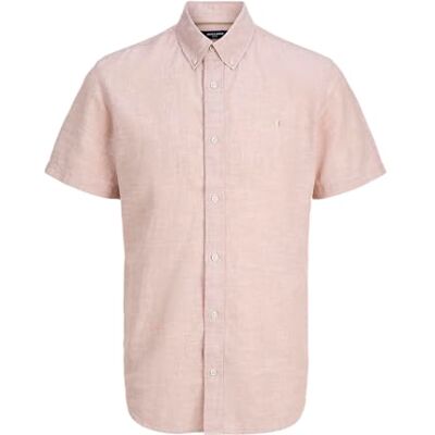 JACK & JONES Herren Jprblusummer Lin. Bl. Shield Ss Shirt Sn JACK & JONES Herren Jprblusummer Lin. Bl. Shield Ss Shirt Sn