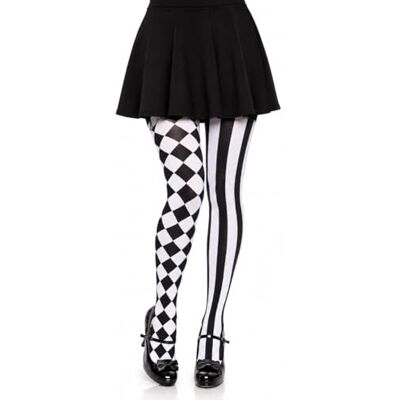 LEG AVENUE 7720 Harlequin Pantyhose, Einheitsgröße (EUR 36-40), Schwarz-Weiss LEG AVENUE 7720 Harlequin Pantyhose, Einheitsgröße (EUR 36-40), Schwarz-Weiss