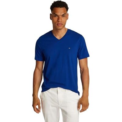 Tommy Hilfiger Herren T-Shirt Kurzarm Essential Tee mit V-Ausschnitt Tommy Hilfiger Herren T-Shirt Kurzarm Essential Tee mit V-Ausschnitt