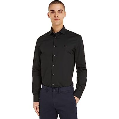 Tommy Hilfiger Herren Hemd Flex Poplin Mini Tartan Shirt mit Spitzkragen Tommy Hilfiger Herren Hemd Flex Poplin Mini Tartan Shirt mit Spitzkragen