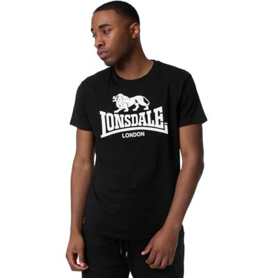 Lonsdale ST. ERNEY Herren-T-Shirt, Kurzarm-T-Shirt mit Rundhalsausschnitt 100% weiche gekämmte Baumwolle, markantes Logo auf der Brust, atmungsaktiv & bequem für den Alltag, Training & Freizeit Lonsdale ST. ERNEY Herren-T-Shirt, Kurzarm-T-Shirt mit Rundhalsausschnitt 100% weiche gekämmte Baumwolle, markantes Logo auf der Brust, atmungsaktiv & bequem für den Alltag, Training & Freizeit