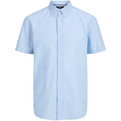 JACK & JONES Herren Jprblusummer Lin. Bl. Shield Ss Shirt Sn JACK & JONES Herren Jprblusummer Lin. Bl. Shield Ss Shirt Sn