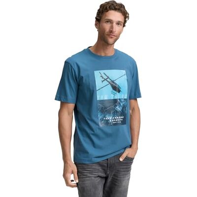 TOM TAILOR Herren 1047809 T-Shirt mit Fotoprint TOM TAILOR Herren 1047809 T-Shirt mit Fotoprint
