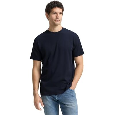 TOM TAILOR Herren T-Shirt mit Waffelstruktur TOM TAILOR Herren T-Shirt mit Waffelstruktur