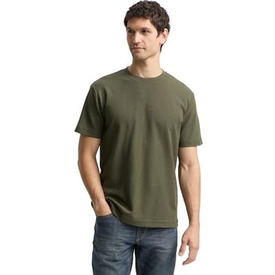 TOM TAILOR Herren T-Shirt mit Waffelstruktur TOM TAILOR Herren T-Shirt mit Waffelstruktur