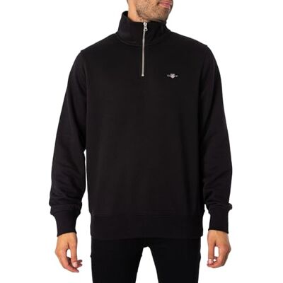 GANT Herren Sweatshirt Mit 1/4-Reißverschluss Und Regulärem Schild, Fresh Blue GANT Herren Sweatshirt Mit 1/4-Reißverschluss Und Regulärem Schild, Fresh Blue