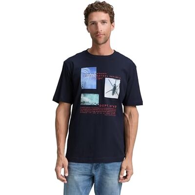TOM TAILOR Herren 1047809 T-Shirt mit Fotoprint TOM TAILOR Herren 1047809 T-Shirt mit Fotoprint