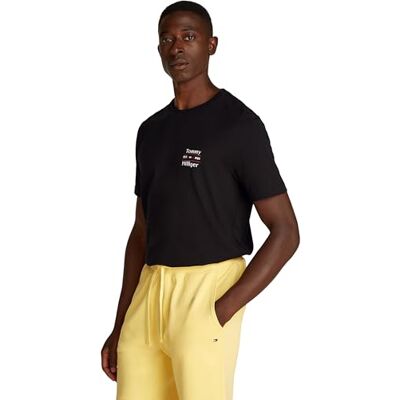 Tommy Hilfiger Herren T-Shirt Kurzarm Stack Tee mit Rundhalsausschnitt Tommy Hilfiger Herren T-Shirt Kurzarm Stack Tee mit Rundhalsausschnitt