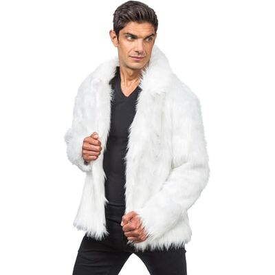 Chaks Pelzmantel für Erwachsene, kurze Felljacke aus Kunstfell, für Karneval, Festival, Party Fashion Chaks Pelzmantel für Erwachsene, kurze Felljacke aus Kunstfell, für Karneval, Festival, Party Fashion