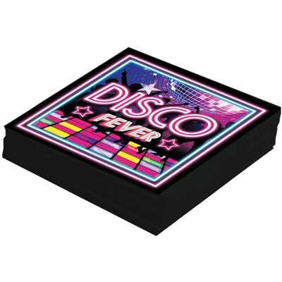FIESTAS GUIRCA 12 Disco Fever Servietten (16x16 cm) Tischdekoration für Abschlussfeiern und Feiern Ideal für Events und Retro-Partys Mehrfarbig, Diskofieber FIESTAS GUIRCA 12 Disco Fever Servietten (16x16 cm) Tischdekoration für Abschlussfeiern und Feiern Ideal für Events und Retro-Partys Mehrfarbig, Diskofieber
