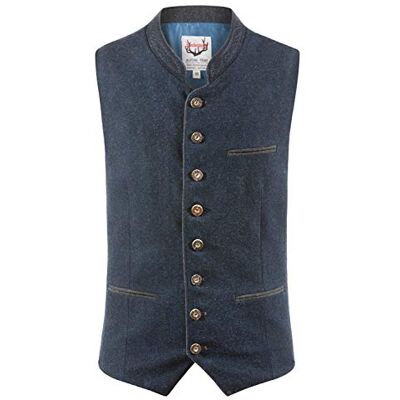 Stockerpoint Sirius Herren Trachtenweste, dunkelblau grau, 52 Stockerpoint Sirius Herren Trachtenweste, dunkelblau grau, 52