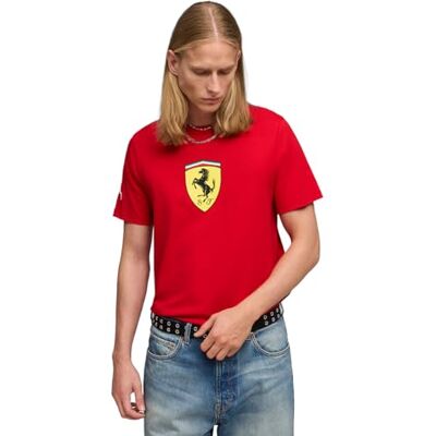 Puma Herren Scuderia Ferrari Coloured Shield T-Shirt Puma Herren Scuderia Ferrari Coloured Shield T-Shirt