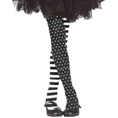 FIESTAS GUIRCA Gothic Girl Pantys für Kinder (7-12 Jahre) – Strumpfhosen und Socken für Clown- und Gothic-Kostüme zu Halloween, Karneval und Kostümpartys – ideal für Mädchen – Schwarz und Weiß FIESTAS GUIRCA Gothic Girl Pantys für Kinder (7-12 Jahre) – Strumpfhosen und Socken für Clown- und Gothic-Kostüme zu Halloween, Karneval und Kostümpartys – ideal für Mädchen – Schwarz und Weiß