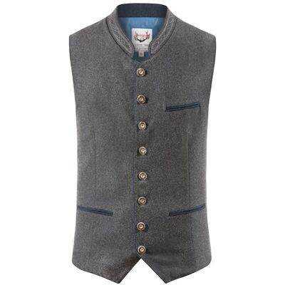 Stockerpoint Sirius Herren Trachtenweste, grau dunkelblau, 56 Stockerpoint Sirius Herren Trachtenweste, grau dunkelblau, 56