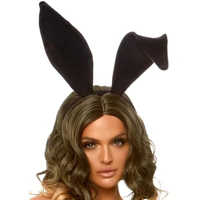 LEG AVENUE Damen Bendable Velvet Bunny Ears Panamahut, Schwarz (Black), (Herstellergröße: One sizeUk 6-12) LEG AVENUE Damen Bendable Velvet Bunny Ears Panamahut, Schwarz (Black), (Herstellergröße: One sizeUk 6-12)
