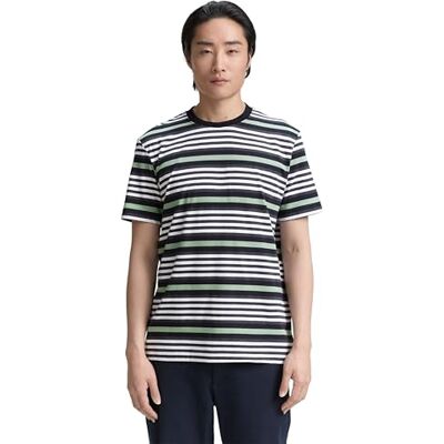 TOM TAILOR Herren 1047777 T-Shirt mit Streifenmuster TOM TAILOR Herren 1047777 T-Shirt mit Streifenmuster