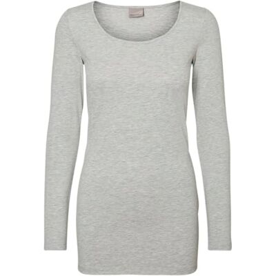 VERO MODA Damen Vmmaxi My Ls Soft Long U-Neck Ga Noos Langarmshirt VERO MODA Damen Vmmaxi My Ls Soft Long U-Neck Ga Noos Langarmshirt