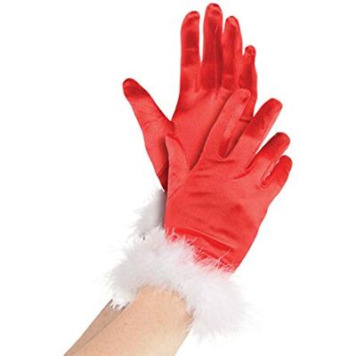 amscan 848030-55 Handschuhe Miss Santa, 1 Paar, Einheitsgröße für Damen, Rot, glänzend, mit weißen Marabou-Federn, Weihnachten, Advent, Nikolaus, Santa Claus, Fasching, Karneval, Mottoparty amscan 848030-55 Handschuhe Miss Santa, 1 Paar, Einheitsgröße für Damen, Rot, glänzend, mit weißen Marabou-Federn, Weihnachten, Advent, Nikolaus, Santa Claus, Fasching, Karneval, Mottoparty