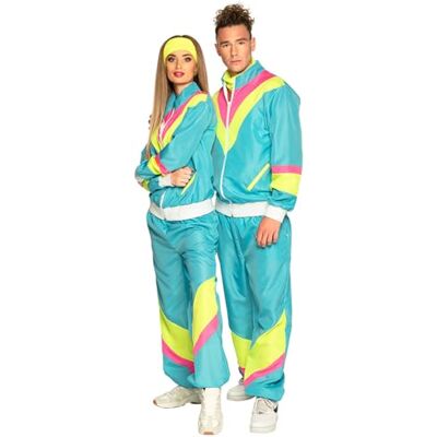 Boland Kostüm für Erwachsene Trainingsanzug 80er Jahre mit Taschen, Jacke und Hose, Jogginganzug, Junggesellenabschied, Retro Style, Sportler, Gruppenkostüm, Erwachsene, Mottoparty, Karneval Boland Kostüm für Erwachsene Trainingsanzug 80er Jahre mit Taschen, Jacke und Hose, Jogginganzug, Junggesellenabschied, Retro Style, Sportler, Gruppenkostüm, Erwachsene, Mottoparty, Karneval