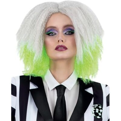 Smiffys Beetlejuice-Perücke, Gewellt, halblang Halloween Smiffys Beetlejuice-Perücke, Gewellt, halblang Halloween