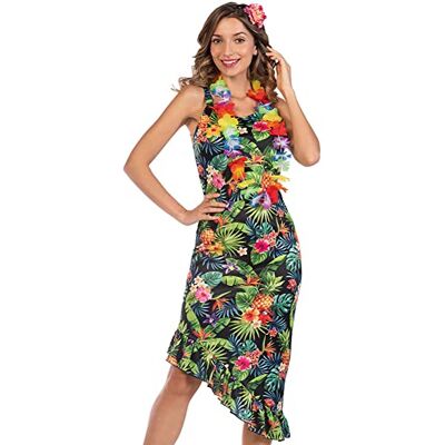 amscan (PKT) (9908711) Adult Ladies Black Hawaii Dress Costume (UK 10-12) amscan (PKT) (9908711) Adult Ladies Black Hawaii Dress Costume (UK 10-12)