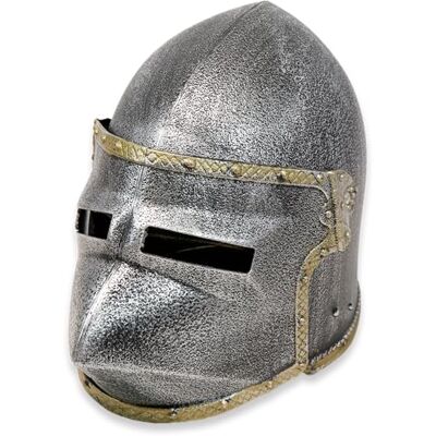 BestSaller 1423 Kinder-Ritterhelm mit Klappvisier Hundsgugel, Ritter und Krieger Kunststoff, Silber/Gold BestSaller 1423 Kinder-Ritterhelm mit Klappvisier Hundsgugel, Ritter und Krieger Kunststoff, Silber/Gold