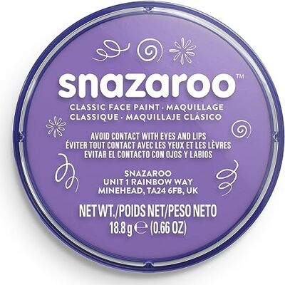 Snazaroo 1118877 Schminkfarbe Flieder, 18ml Topf hautfreundliche Gesichtschminke auf Wasserbasis, wasservermalbar, parabenfrei, Face & Bodypaint Farbe für Kinder & Erwachsene Snazaroo 1118877 Schminkfarbe Flieder, 18ml Topf hautfreundliche Gesichtschminke auf Wasserbasis, wasservermalbar, parabenfrei, Face & Bodypaint Farbe für Kinder & Erwachsene