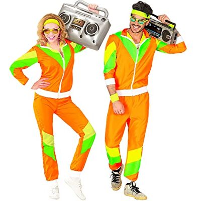 W WIDMANN MILANO Party Fashion 80er Jahre Trainingsanzug W WIDMANN MILANO Party Fashion 80er Jahre Trainingsanzug
