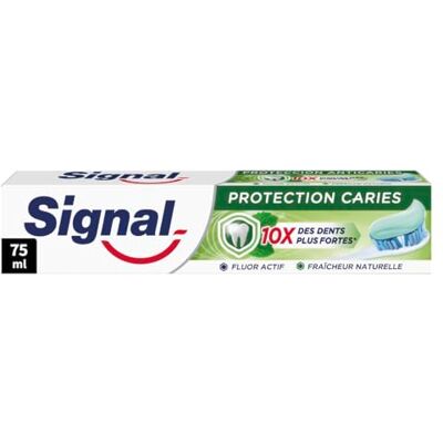 Signal Zahnpasta zum Schutz von Karies, natürliche Frische – 10 x stärkere Zähne – natürliche Frische – 95% Inhaltsstoffe natürlichen Ursprungs – 75 ml Signal Zahnpasta zum Schutz von Karies, natürliche Frische – 10 x stärkere Zähne – natürliche Frische – 95% Inhaltsstoffe natürlichen Ursprungs – 75 ml