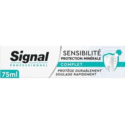 Signal Professionelle Zahnpasta Sensitivity Mineralschutz – 88% Inhaltsstoffe natürlichen Ursprungs Signal Professionelle Zahnpasta Sensitivity Mineralschutz – 88% Inhaltsstoffe natürlichen Ursprungs