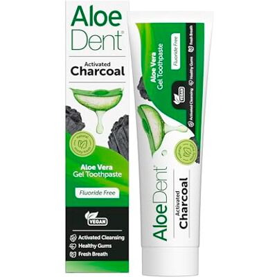 Aloe Dent AloeDent Aktivkohle Zahnpasta ohne Fluorid Natürliche Minze, SLS-frei, Whitening Zahnpasta, Gesundes Zahnfleisch, Vegan, 100ml Aloe Dent AloeDent Aktivkohle Zahnpasta ohne Fluorid Natürliche Minze, SLS-frei, Whitening Zahnpasta, Gesundes Zahnfleisch, Vegan, 100ml