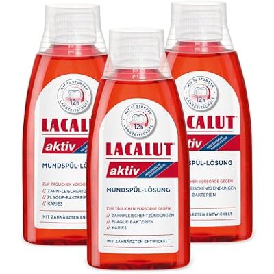 Lacalut aktiv Mundspül-Lösung 3er-Pack (3x300ml) – Medizinisches Mundwasser Schützt das Zahnfleisch, erfrischt den Atem Lacalut aktiv Mundspül-Lösung 3er-Pack (3x300ml) – Medizinisches Mundwasser Schützt das Zahnfleisch, erfrischt den Atem