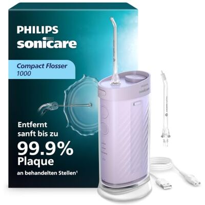 Philips Sonicare Compact Flosser 1000 – kompakte Munddusche mit 3 Reinigungsprogrammen, IPX7 wasserdicht, verbessert die Zahnfleischgesundheit, reisefreundlich, Flieder, Modell HX3333/23 Philips Sonicare Compact Flosser 1000 – kompakte Munddusche mit 3 Reinigungsprogrammen, IPX7 wasserdicht, verbessert die Zahnfleischgesundheit, reisefreundlich, Flieder, Modell HX3333/23