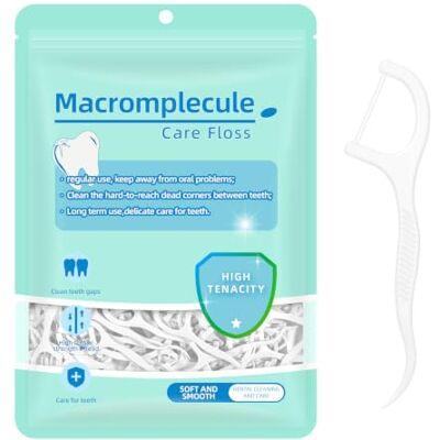 Carehabi 300 Stück Zahnseide Sticks mit Doppelfaden für enge Zahnzwischenräume, extrem reißfest, 2-in-1 Zahnstocher zur Tiefenreinigung & Zahnfleischpflege, wiederverschließbarer Beutel Carehabi 300 Stück Zahnseide Sticks mit Doppelfaden für enge Zahnzwischenräume, extrem reißfest, 2-in-1 Zahnstocher zur Tiefenreinigung & Zahnfleischpflege, wiederverschließbarer Beutel