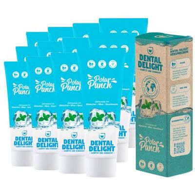 DENTAL DELIGHT Polar Punch Zahnpasta, Vegane Zahnpasta mit Geschmack, Zahncreme (Minze, 12er Pack) DENTAL DELIGHT Polar Punch Zahnpasta, Vegane Zahnpasta mit Geschmack, Zahncreme (Minze, 12er Pack)