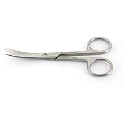 GIMA Gebogene Chirurgische Schere, Spitze/Stumpfe Ende, Länge 14.5 cm, aus Edelstahl GIMA Gebogene Chirurgische Schere, Spitze/Stumpfe Ende, Länge 14.5 cm, aus Edelstahl