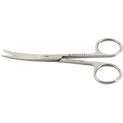 GIMA Gebogene Chirurgische Schere, Spitze Ende, Länge 11.5m, aus Edelstahl GIMA Gebogene Chirurgische Schere, Spitze Ende, Länge 11.5m, aus Edelstahl