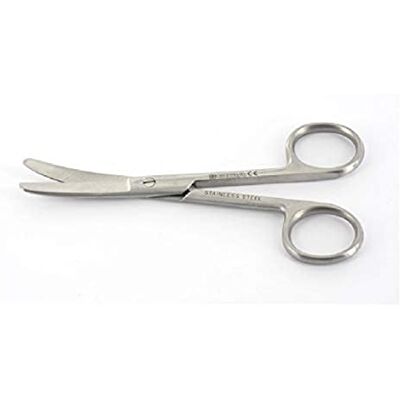 GIMA Gebogene Chirurgische Schere, Stumpfe Ende, Länge 16 cm, aus Edelstahl GIMA Gebogene Chirurgische Schere, Stumpfe Ende, Länge 16 cm, aus Edelstahl