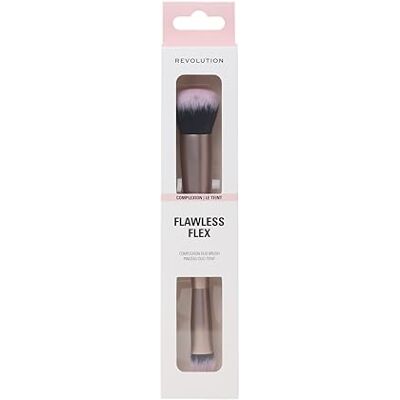 Revolution Beauty London Revolution Flawless Flex Duo Brush, doppelseitiger Make-up Pinsel zum Verblenden & Buffen, synthetisch, vegan Revolution Beauty London Revolution Flawless Flex Duo Brush, doppelseitiger Make-up Pinsel zum Verblenden & Buffen, synthetisch, vegan