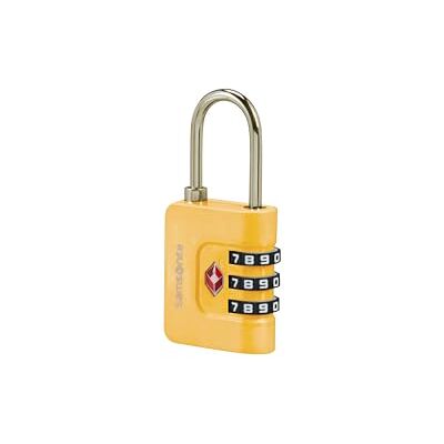 Samsonite TA Revolution TSA-Kombinationsschloss mit 3-Ziffern-Code, Sicheres Gepäckschloss für Koffer & Taschen, Kofferschloss, Gelb Samsonite TA Revolution TSA-Kombinationsschloss mit 3-Ziffern-Code, Sicheres Gepäckschloss für Koffer & Taschen, Kofferschloss, Gelb