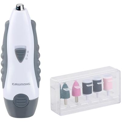 Grundig Nagelfräser 5-in-1 Maniküre Set Elektrisch mit 5 Aufsätzen Elektrische Nagelfeile und Nagelhautentferner Pediküre Set Fußpflege für Hände und Füße Grundig Nagelfräser 5-in-1 Maniküre Set Elektrisch mit 5 Aufsätzen Elektrische Nagelfeile und Nagelhautentferner Pediküre Set Fußpflege für Hände und Füße