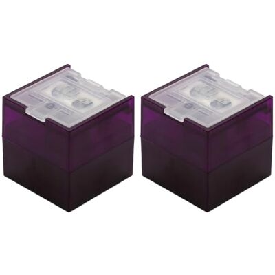 KUM Anspitzer mit Behälter Cube M2, lila, 2er Pack Doppel-Behälterspitzer für Blei- und Buntstifte, ideal für Schule, Büro und zu Hause KUM Anspitzer mit Behälter Cube M2, lila, 2er Pack Doppel-Behälterspitzer für Blei- und Buntstifte, ideal für Schule, Büro und zu Hause