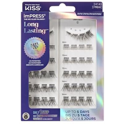 Kiss imPRESS Kit mit selbstklebenden Wimpern, Demi Wispy, 48 selbstklebende Wimpern-Cluster Kiss imPRESS Kit mit selbstklebenden Wimpern, Demi Wispy, 48 selbstklebende Wimpern-Cluster