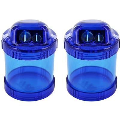 KUM Anspitzer mit Behälter 460 M2, blau, 2er Pack Doppel-Behälterspitzer für Blei- und Buntstifte, ideal für Schule, Büro und zu Hause KUM Anspitzer mit Behälter 460 M2, blau, 2er Pack Doppel-Behälterspitzer für Blei- und Buntstifte, ideal für Schule, Büro und zu Hause