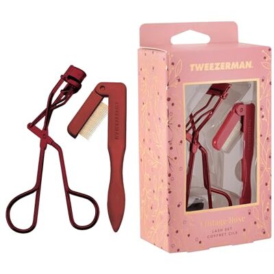 TWEEZERMAN Wimpern Set inkl. Wimpernzange und Wimpernkamm, Geschenkset, Vintage Rose TWEEZERMAN Wimpern Set inkl. Wimpernzange und Wimpernkamm, Geschenkset, Vintage Rose